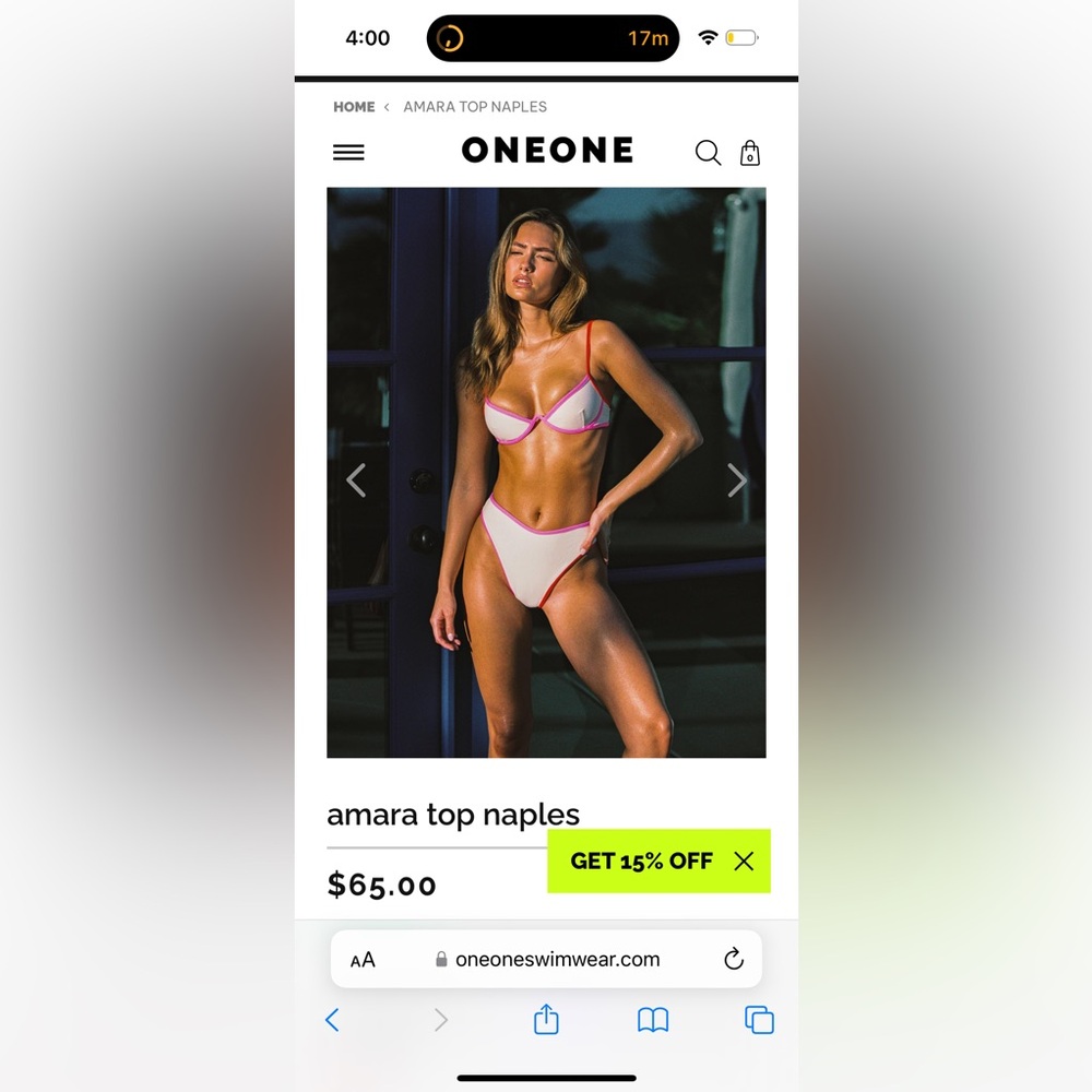 OneOne bikini set NWOT